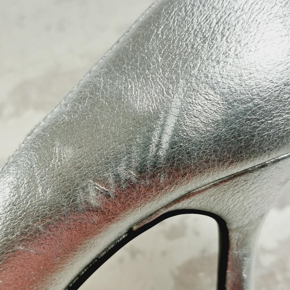 NEW Abound Iris D'orsay Silver Faux Leather Pointy Toe Pumps P208 - Picture 12 of 15